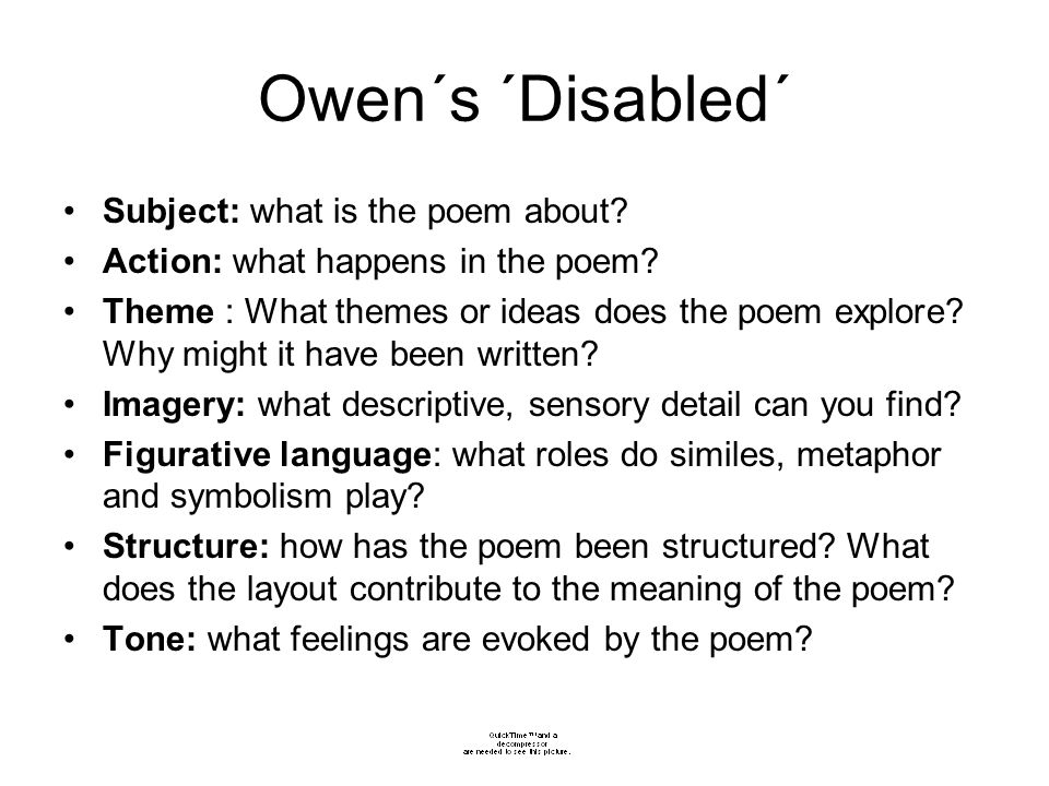 Wilfred Owen Disabled - PowerPoint PPT Presentation
